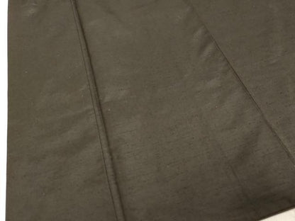 平和屋着物●男性 紬 アンサンブル 鉄黒色 正絹 逸品 DAAV1247tw