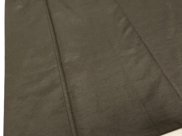 平和屋着物●男性 紬 アンサンブル 鉄黒色 正絹 逸品 DAAV1247tw