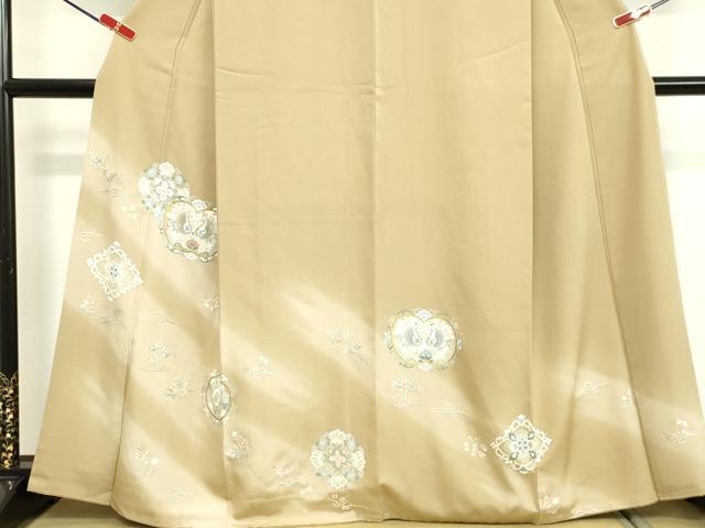 平和屋着物●豪華色留袖　駒刺繍　正倉院花鳥文　暈し染め　金彩　正絹　逸品　DAAV1259tw 平和屋着物○豪華色留袖 駒刺繍 正倉院花鳥文 暈し