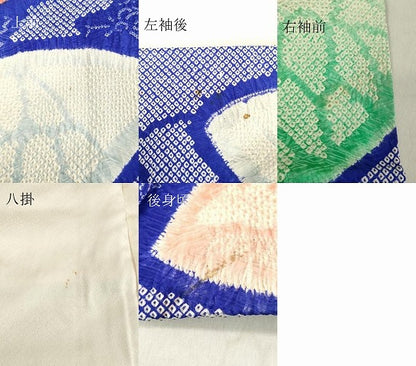 平和屋着物●豪華振袖　総絞り　地紙草花文　正絹　逸品　DAAV1266tw