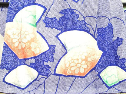 平和屋着物●豪華振袖　総絞り　地紙草花文　正絹　逸品　DAAV1266tw
