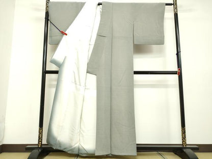 平和屋着物●伝統工芸師　服部光擴　江戸小紋　鮫小紋柄　鬼しぼ縮緬　正絹　逸品　DAAV1267tw