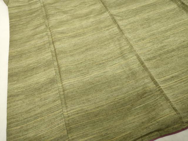 平和屋着物●上質な紬　横段文　正絹　逸品　DAAV1280tw