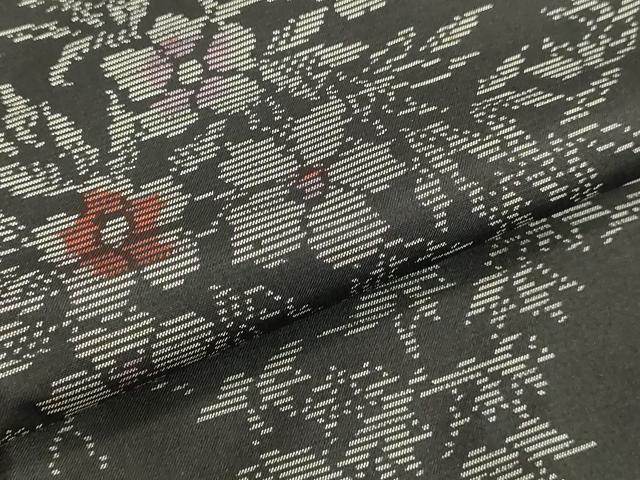 平和屋着物●本場大島紬　草花文　正絹　逸品　DAAV1300tw