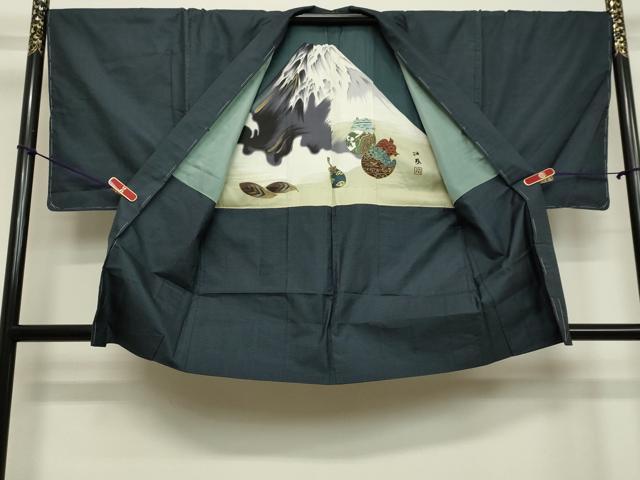 平和屋着物●男性　本場大島紬　アンサンブル　100亀甲　総詰め　正絹　逸品　DAAV1301tw