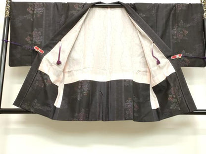 平和屋着物●本場大島紬　アンサンブル　草花文　正絹　逸品　DAAV1308tw