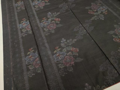 平和屋着物●本場大島紬　アンサンブル　草花文　正絹　逸品　DAAV1308tw