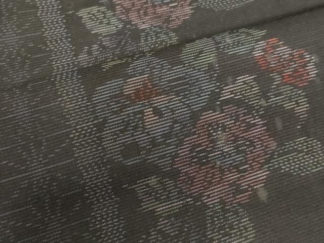 平和屋着物●本場大島紬　アンサンブル　草花文　正絹　逸品　DAAV1308tw