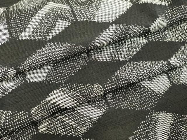 平和屋着物●上質な紬 幾何学文様 ロング丈 正絹 逸品 未使用 DAAV1322tw