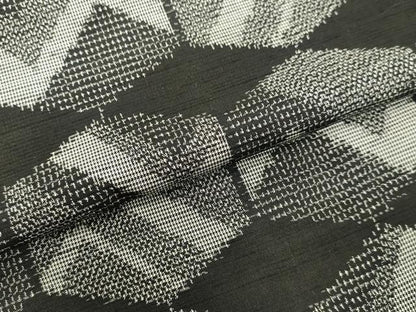 平和屋着物●上質な紬 幾何学文様 ロング丈 正絹 逸品 未使用 DAAV1322tw
