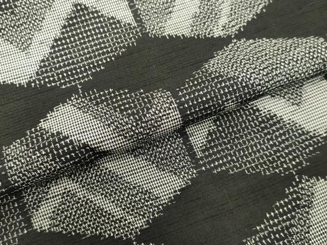 平和屋着物●上質な紬 幾何学文様 ロング丈 正絹 逸品 未使用 DAAV1322tw