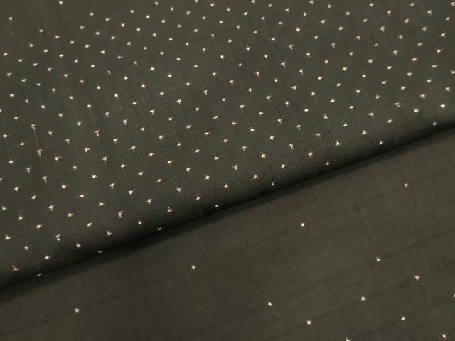 平和屋着物●上質な紬 絣文様 黒地 正絹 逸品 DAAV1330tw