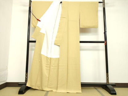 平和屋着物●上質な色無地 砥粉色 正絹 逸品 DAAV1339tw
