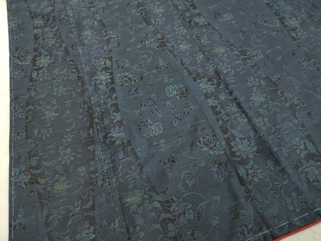 平和屋着物●本場大島紬　9マルキ　総絣　洋花間道　正絹　逸品　未使用　DAAV1340tw