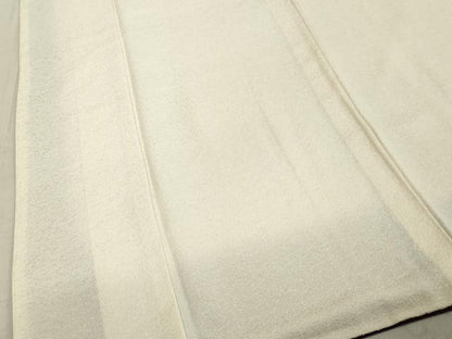 平和屋着物●上質な色無地　霞地紋　象牙色　正絹　逸品　DAAV1343tw