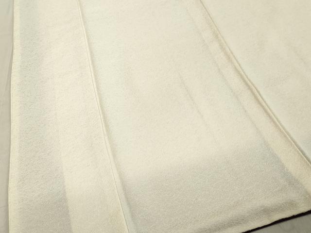 平和屋着物●上質な色無地　霞地紋　象牙色　正絹　逸品　DAAV1343tw