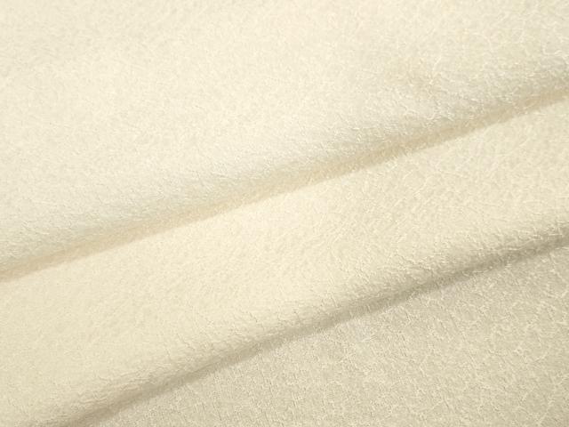 平和屋着物●上質な色無地　霞地紋　象牙色　正絹　逸品　DAAV1343tw