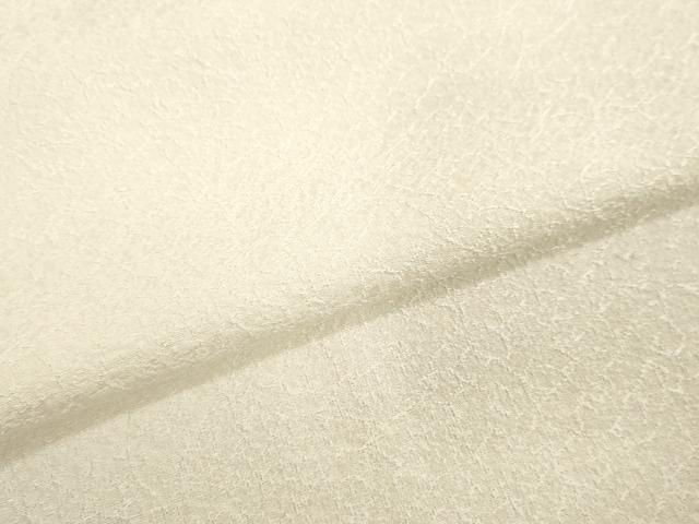 平和屋着物●上質な色無地　霞地紋　象牙色　正絹　逸品　DAAV1343tw