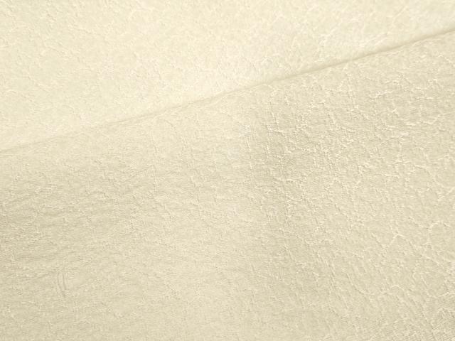 平和屋着物●上質な色無地　霞地紋　象牙色　正絹　逸品　DAAV1343tw