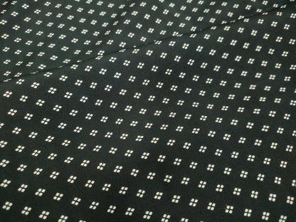 平和屋着物●江戸小紋 菱文 黒地 正絹 逸品 DAAV1345tw