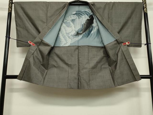 平和屋着物●男性　本場大島紬　アンサンブル　80亀甲　総詰め　正絹　逸品　DAAV1346tw