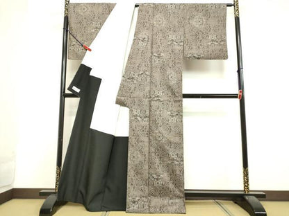平和屋着物●本場大島紬　割り込み絣　正倉院花文　やまと誂製　正絹　逸品　DAAV1348tw