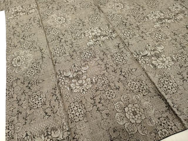 平和屋着物●本場大島紬　割り込み絣　正倉院花文　やまと誂製　正絹　逸品　DAAV1348tw