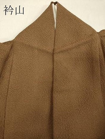 平和屋着物●上質な色無地 紋意匠 枯茶色 正絹 逸品 DAAV1378tw