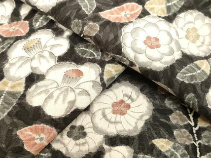 平和屋着物●上質な小紋　紬地　辻が花　正絹　逸品　未使用　DAAV1384tw