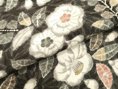 平和屋着物●上質な小紋　紬地　辻が花　正絹　逸品　未使用　DAAV1384tw