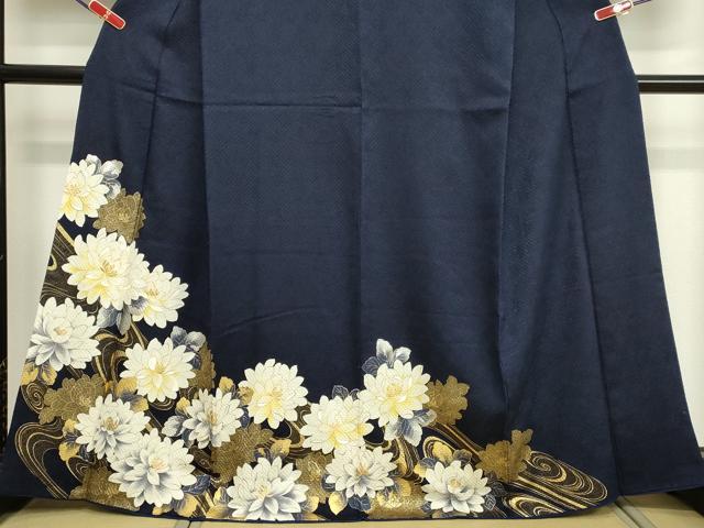 平和屋着物●訪問着　総絞り　流水草花文　金銀彩　やまと誂製　正絹　逸品　DAAV1385tw