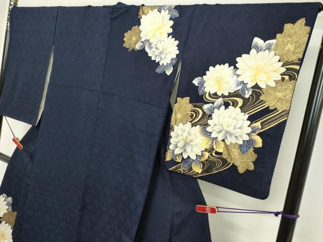 平和屋着物●訪問着　総絞り　流水草花文　金銀彩　やまと誂製　正絹　逸品　DAAV1385tw