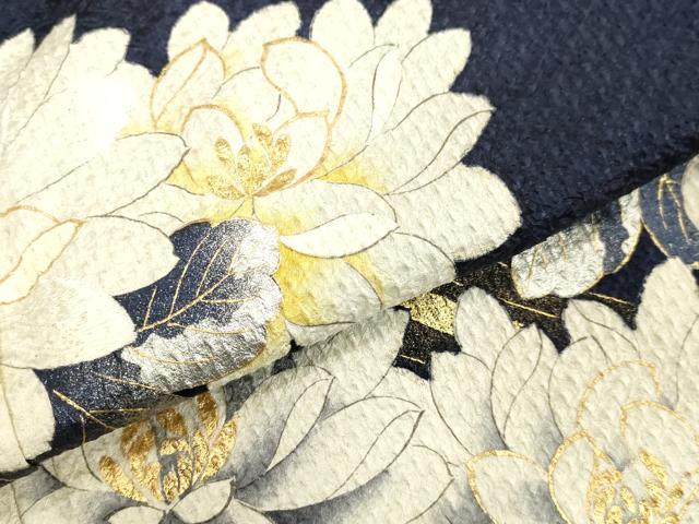 平和屋着物●訪問着　総絞り　流水草花文　金銀彩　やまと誂製　正絹　逸品　DAAV1385tw