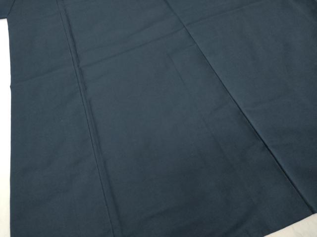 平和屋着物●男性 紬 アンサンブル 留紺色 正絹 逸品 DAAV1389tw