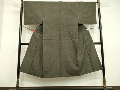 平和屋着物●男性 紬 アンサンブル 100亀甲 総詰め 正絹 逸品 DAAV1396tw