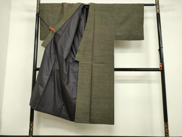 平和屋着物●男性 紬 アンサンブル 100亀甲 総詰め 正絹 逸品 DAAV1396tw