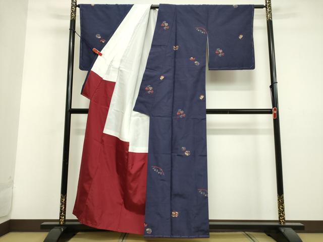 平和屋着物●京の名門・菱屋六右ェ門　紬　鈴　玩具文様　金糸　正絹　逸品　未使用　DAAV1398tw