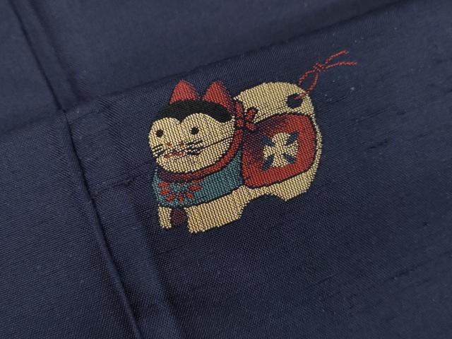 平和屋着物●京の名門・菱屋六右ェ門　紬　鈴　玩具文様　金糸　正絹　逸品　未使用　DAAV1398tw