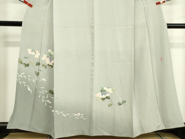 平和屋着物●訪問着　友禅　作家物　紫陽花　暈し染め　正絹　逸品　DAAV1399tw