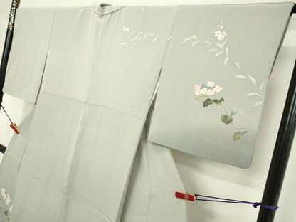 平和屋着物●訪問着　友禅　作家物　紫陽花　暈し染め　正絹　逸品　DAAV1399tw