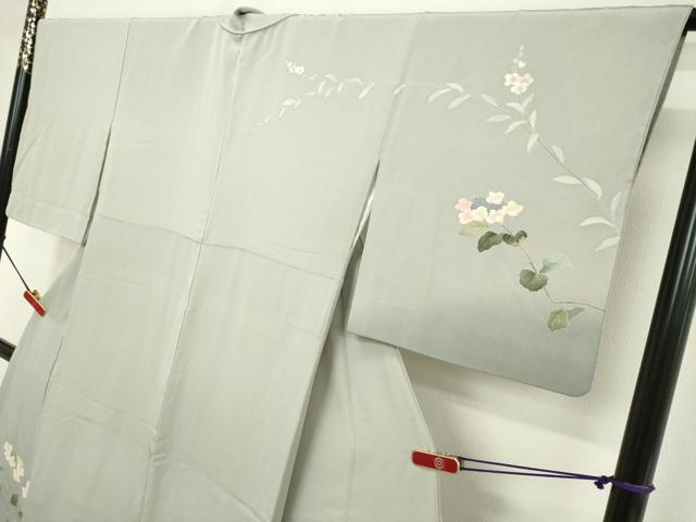 平和屋着物●訪問着　友禅　作家物　紫陽花　暈し染め　正絹　逸品　DAAV1399tw
