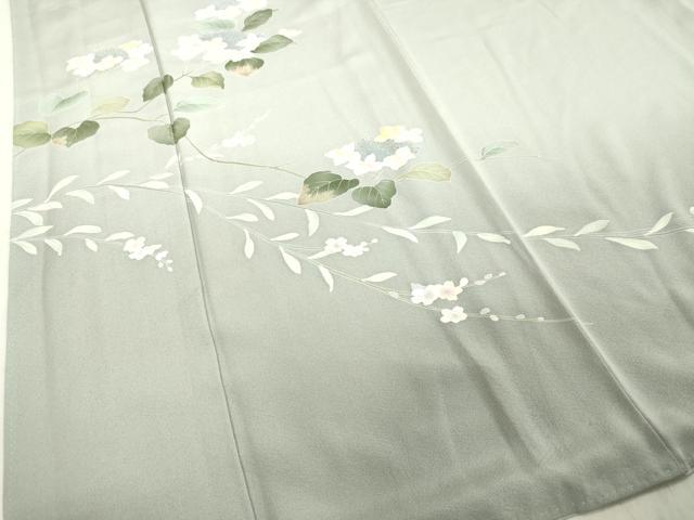平和屋着物●訪問着　友禅　作家物　紫陽花　暈し染め　正絹　逸品　DAAV1399tw