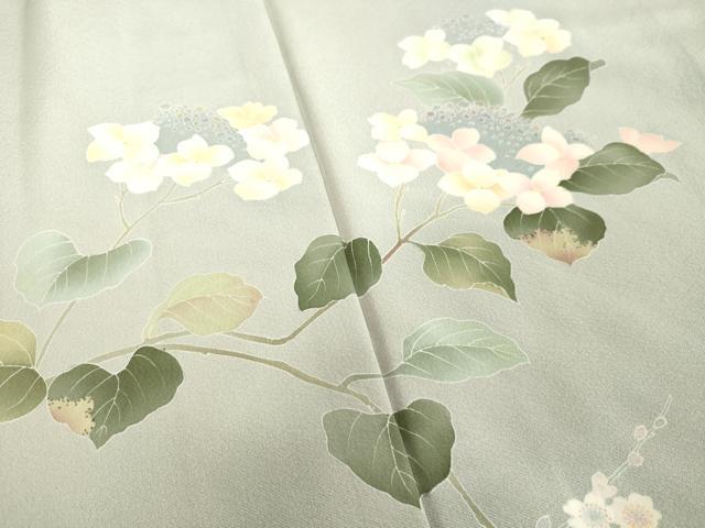 平和屋着物●訪問着　友禅　作家物　紫陽花　暈し染め　正絹　逸品　DAAV1399tw