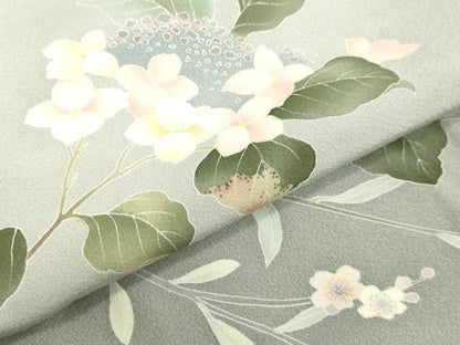 平和屋着物●訪問着　友禅　作家物　紫陽花　暈し染め　正絹　逸品　DAAV1399tw
