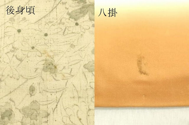 平和屋着物●上質な小紋 紬地 手描き 草花文 正絹 逸品 DAAV1422tw