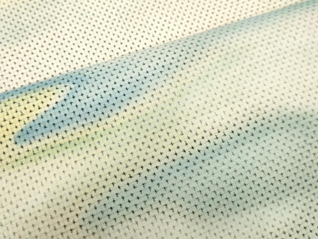 平和屋着物●本場大島紬　白大島　訪問着　作家物　霞文　正絹　逸品　DAAV1423tw