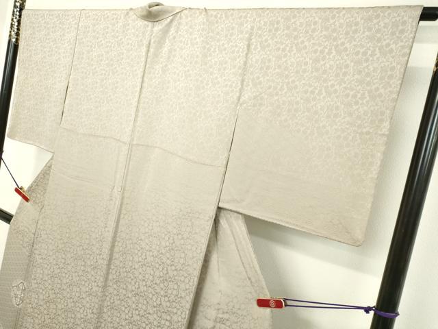 平和屋着物●無地絵羽訪問着 草花丸地紋 枯野色 さが美扱い 正絹 逸品 DAAV1453tw