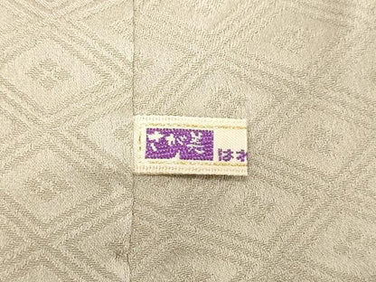 平和屋着物●無地絵羽訪問着 草花丸地紋 枯野色 さが美扱い 正絹 逸品 DAAV1453tw