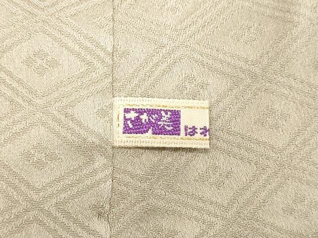 平和屋着物●無地絵羽訪問着 草花丸地紋 枯野色 さが美扱い 正絹 逸品 DAAV1453tw