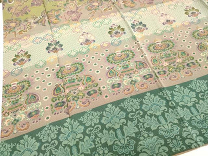 平和屋着物●前田仁仙　仁仙更紗　訪問着　洋花文　正絹　逸品　DAAV1493tw